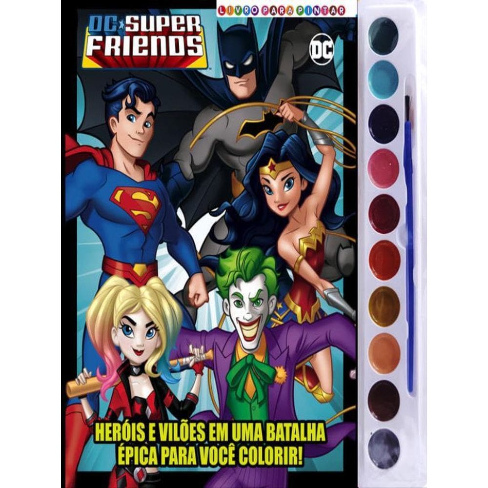 Dc Super Friends Livro Para Pintar Com Aquarela