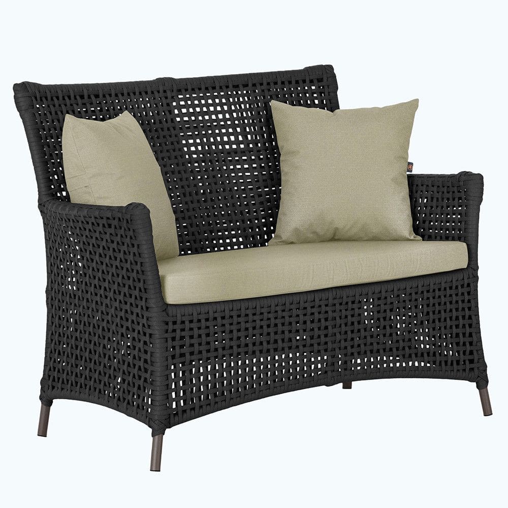 1 Sofá Área Externa Igapó Alumínio Pintura Marrom Corda Náutica Estofado Impermeável 7