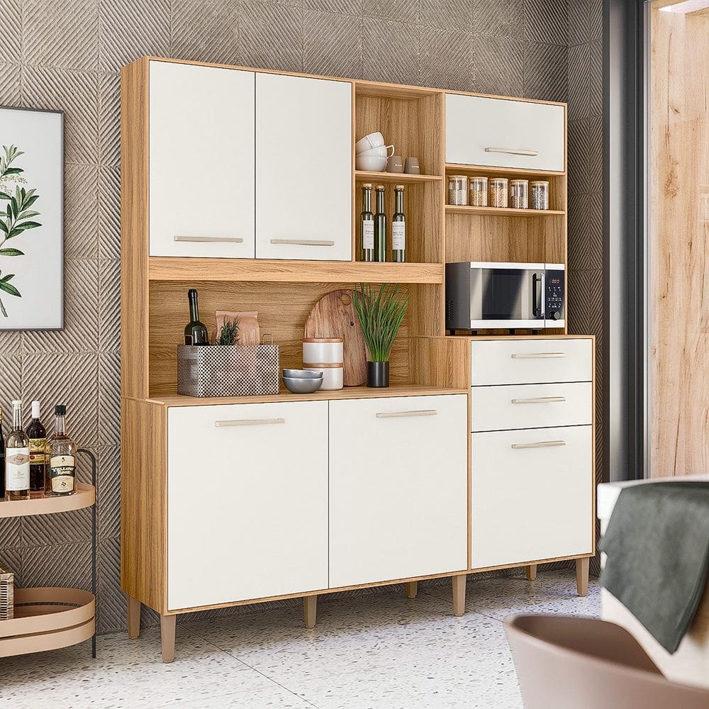 Cozinha Compacta Salsa Freijó Off White Nicioli