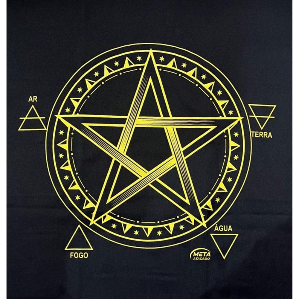 Toalha Pentagrama Tecido Jogo Cartas Tarot - Selecione a Cor