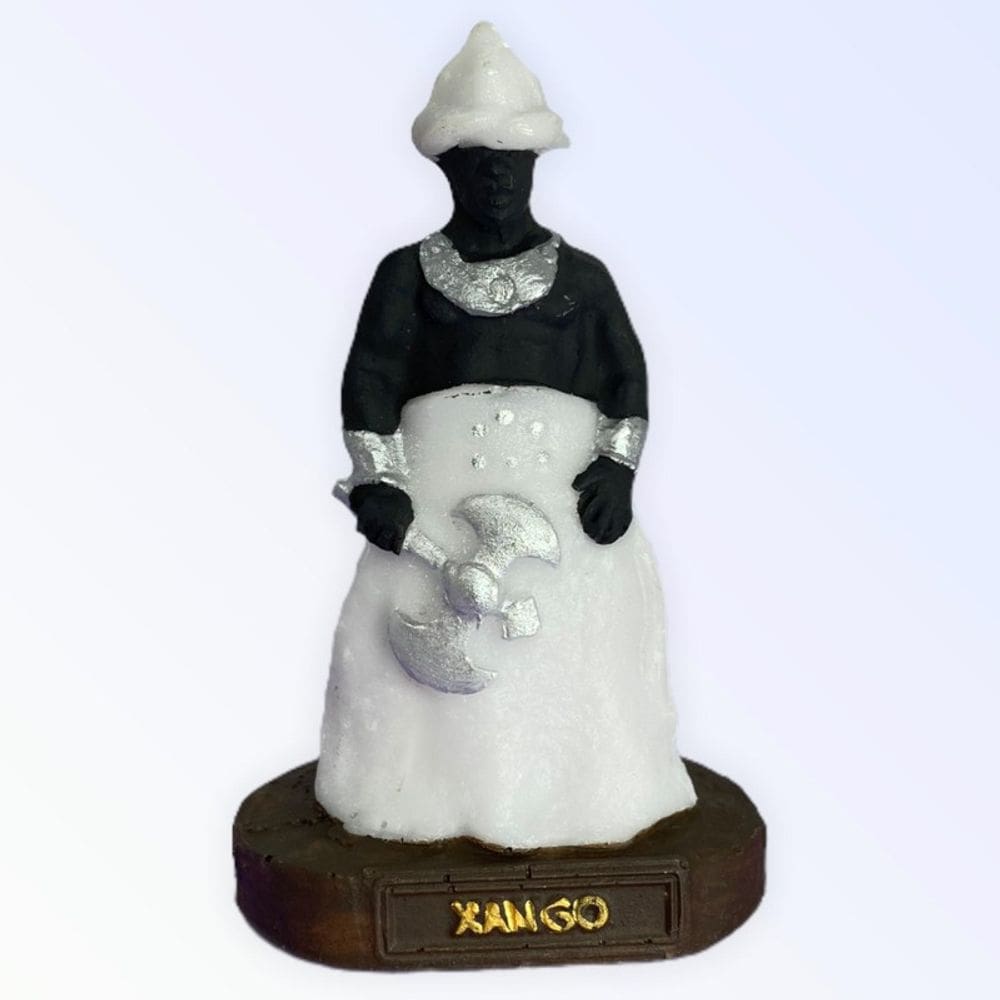 Escultura Orixá Xangô em Resina 9,5 cm - Selecione a Cor