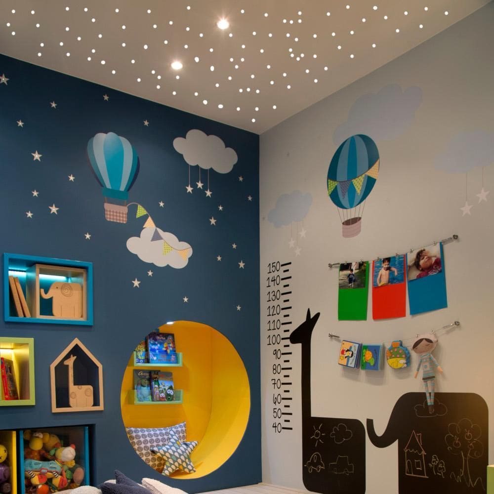 Iluminação Fibra Óptica Noite Estrelado Quarto Gesso 250 Rgb