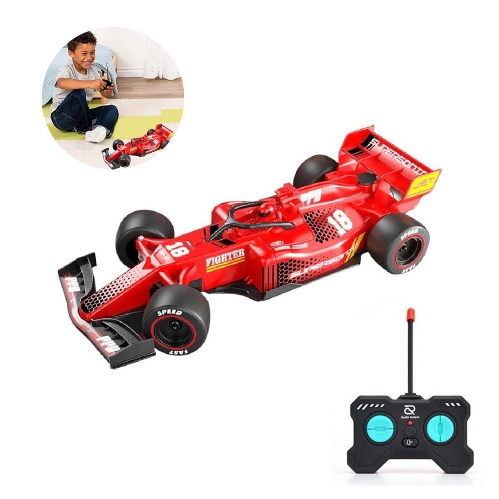 Carrinho F1 Controle Remoto Fumaça Realista E Led