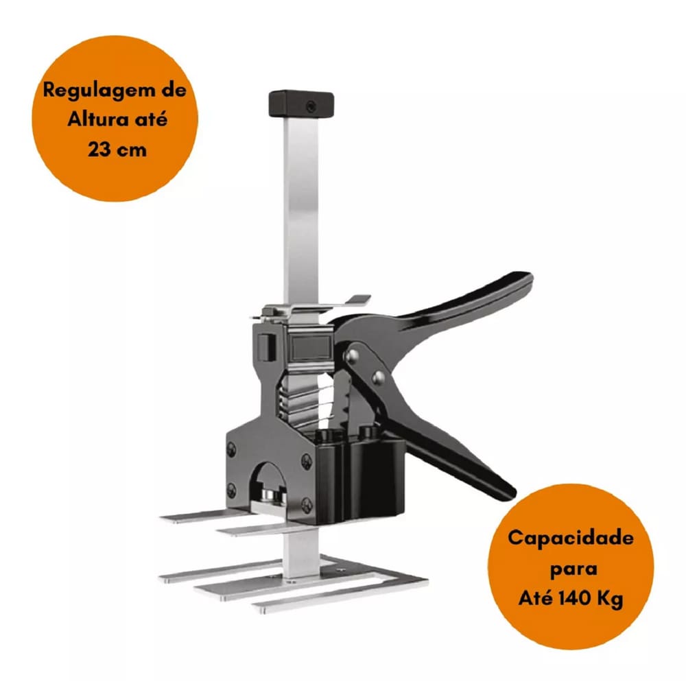 Suporte Telescópico Elevação Móveis, Portas, Janelas até 23Cm e 140Kg