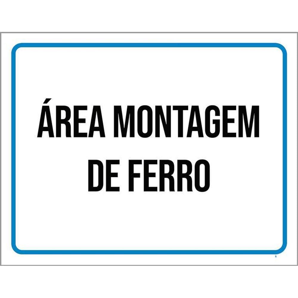 Placa Ambiente - Área Montagem De Ferro 36X46