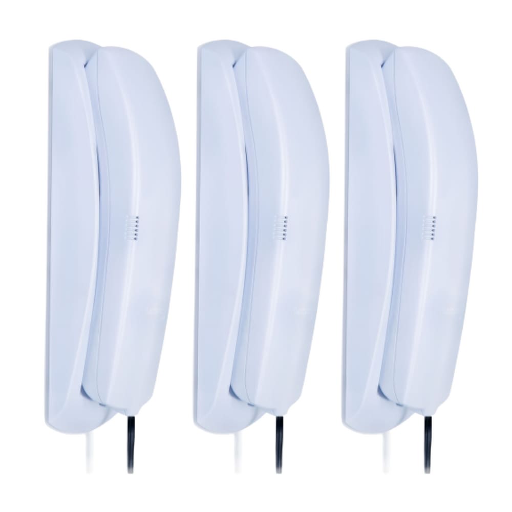 Telefone Com Fio TC 20 Cinza Ártico Intelbras - 3 Unidades