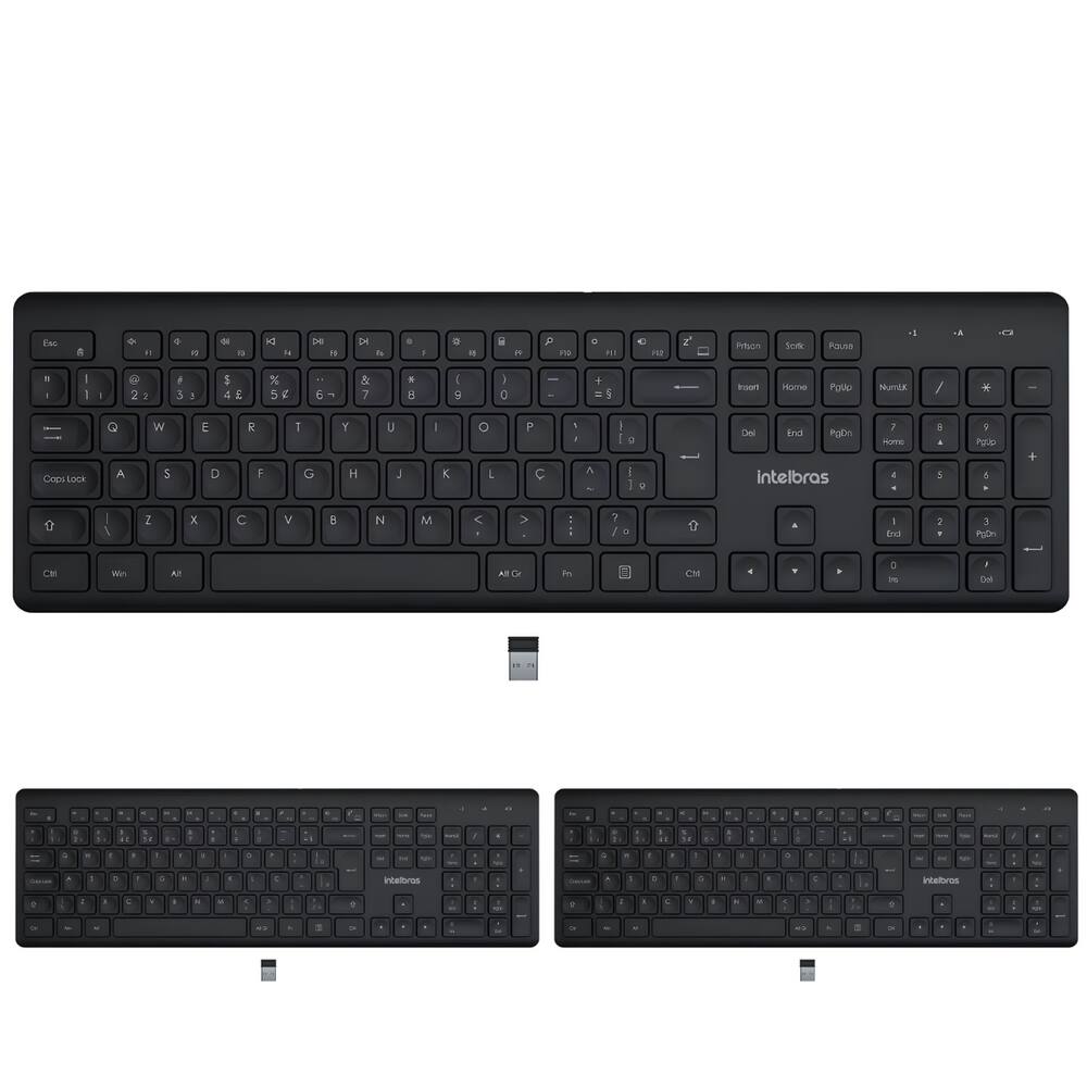 Teclado Sem Fio Intelbras TSI50 Preto - 3 Unidades