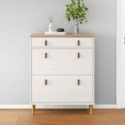 Sapateira Vertical Hall de Entrada 2 Portas 1 Gaveta Mikka Branco 16 Pares