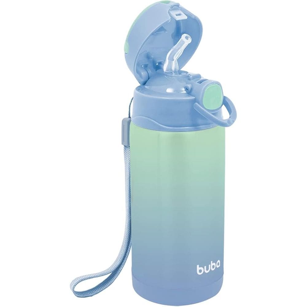 Copo Térmico Parede Dupla 400ml Degradê Azul Buba