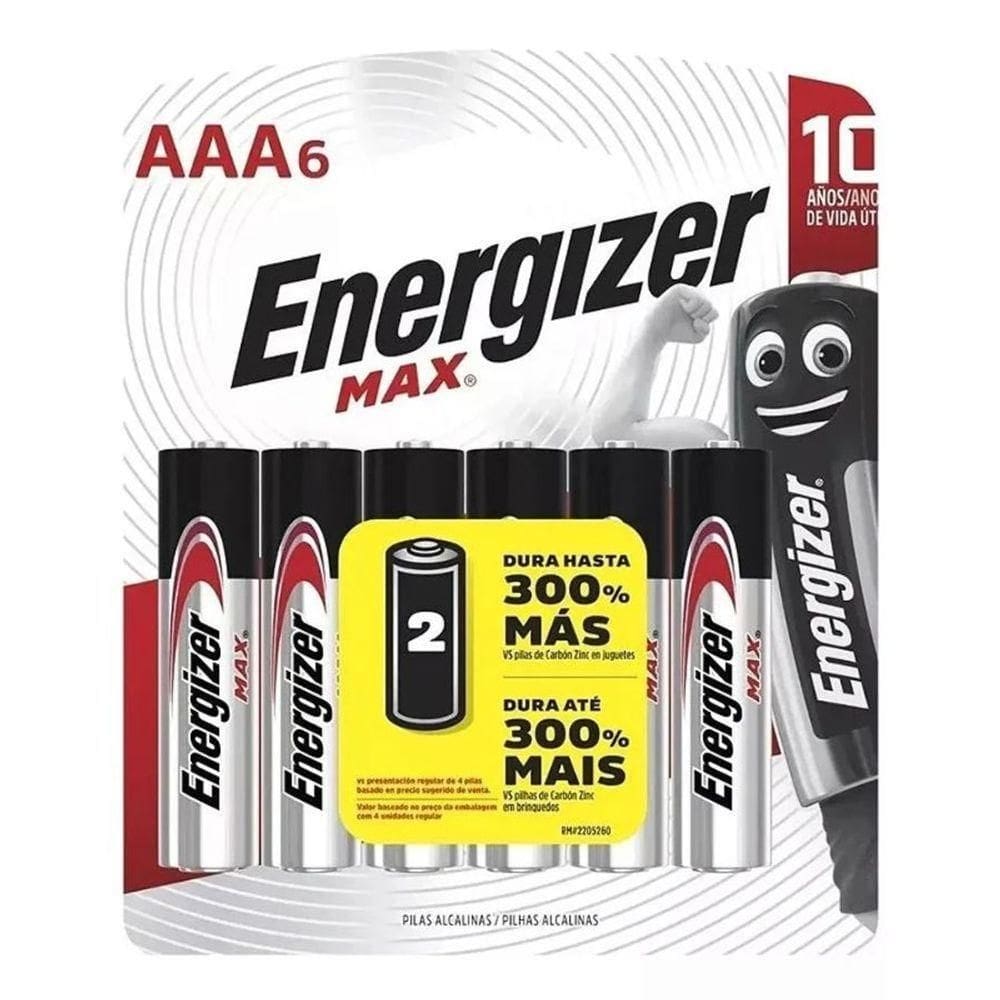 Pilha Alcalina Energizer Max Palito Aaa Com62.un