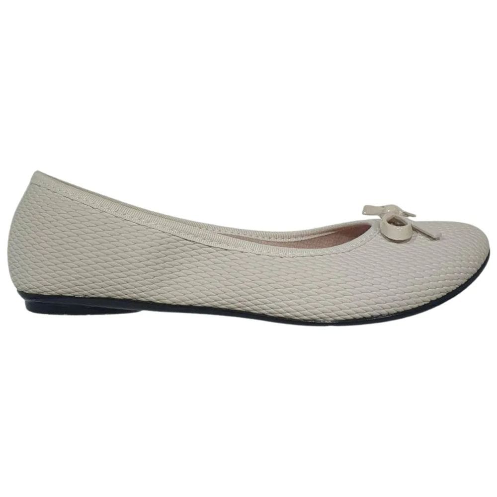 Sapatilha Moleca Napa Tresse Laço Feminina Branca Off