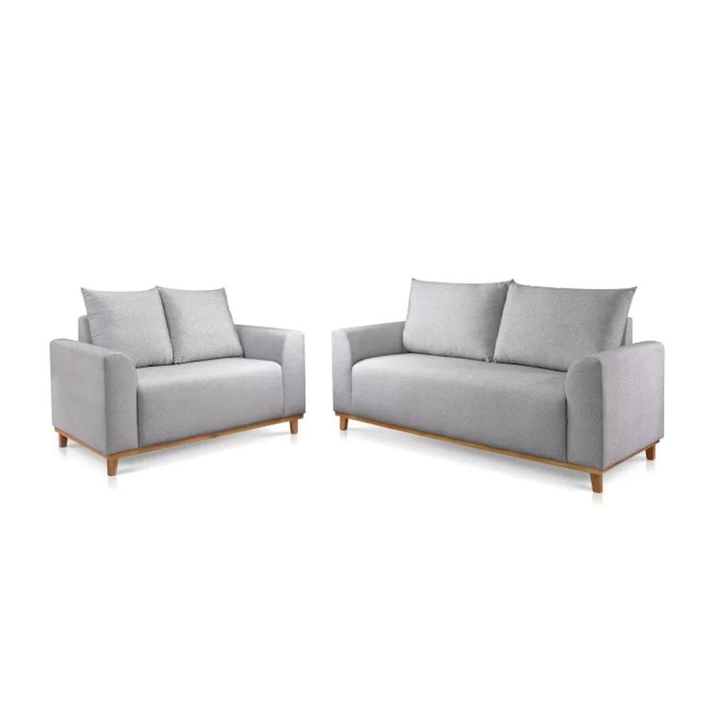 Conjunto 2 e 3 Lugares Vancouver Luxo Linho JC Estofados