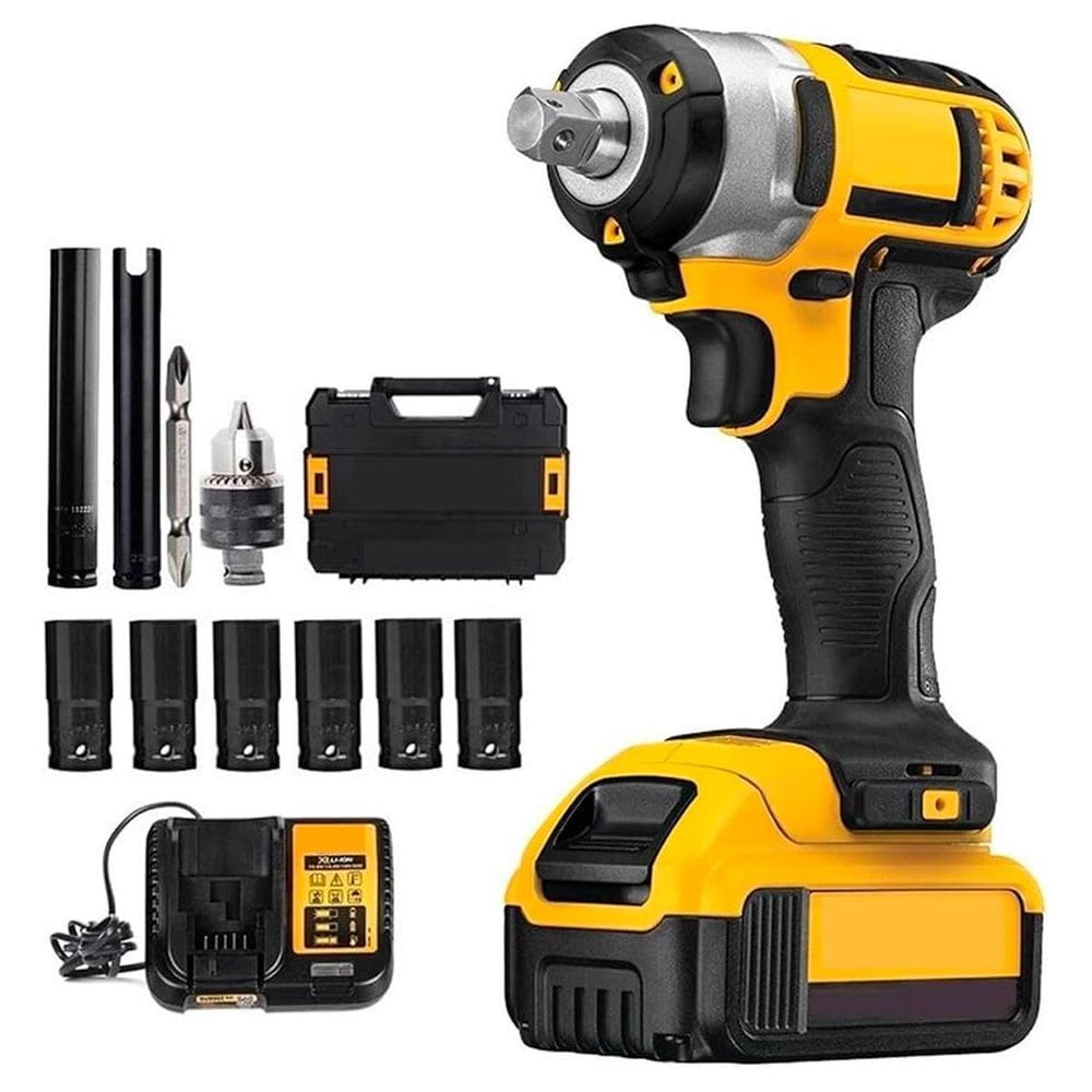 Chave Impacto E Furadeira Portátil Recarregável Bivolt Kit