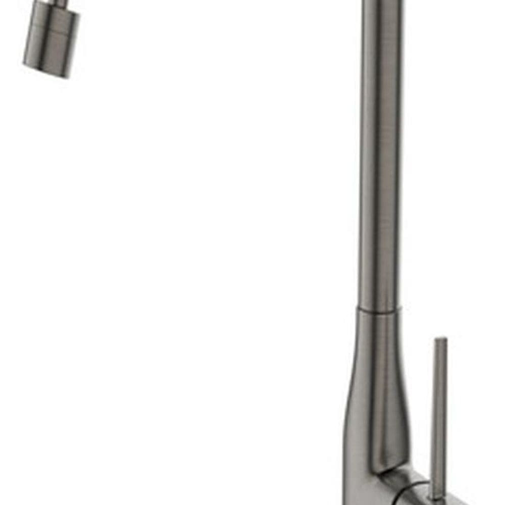 Torneira De Mesa Cozinha Gourmet Monocomando Cinza - Alta