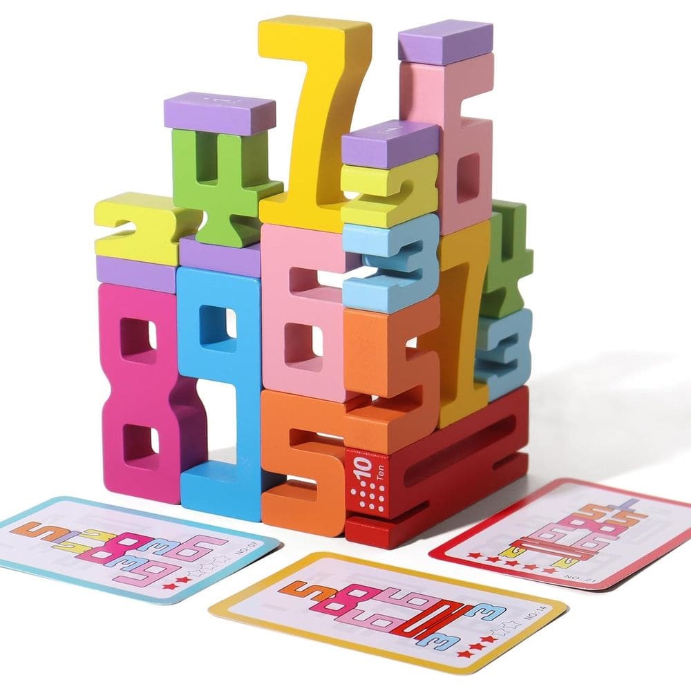 Blocos de construção WISBOOK Math Magic Stacking 20 unidades para crianças a partir de 3 anos