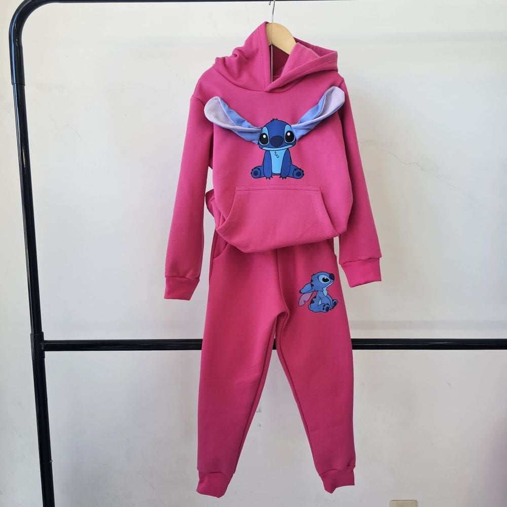 Conjunto moletom Stitch 3D - roupa de inverno