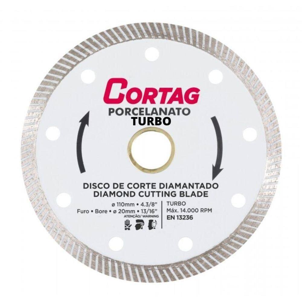 Disco De Corte Diamantado Cortag Porcelanato Turbo 110mm