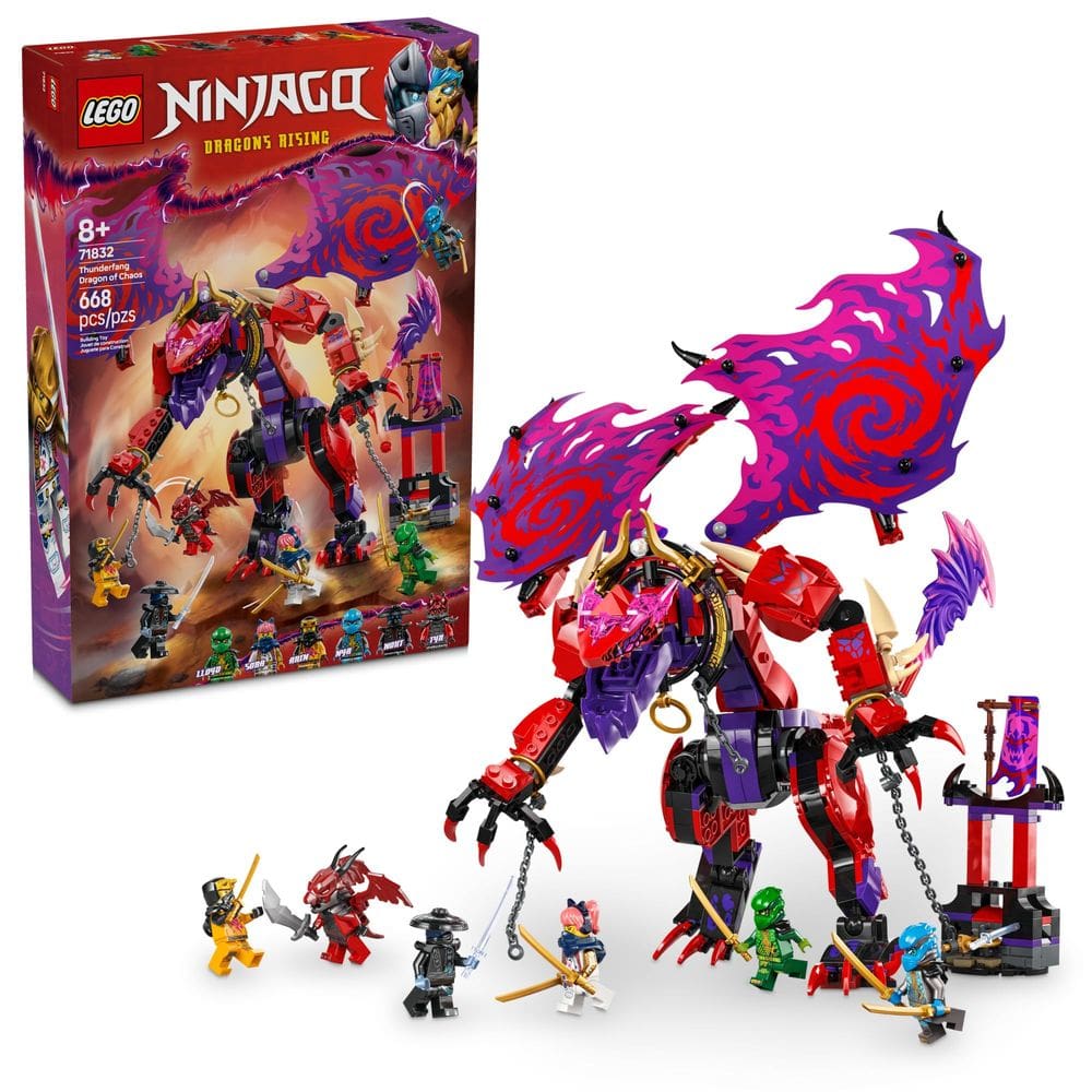 Brinquedo de construção LEGO NINJAGO Thunderfang Dragon of Chaos 71832