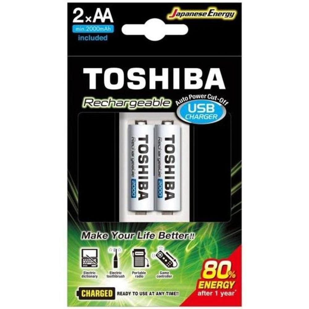 Carregador De Pilha Usb Tnhc-6gme2 Cb (c/2 Pilhas Aa...