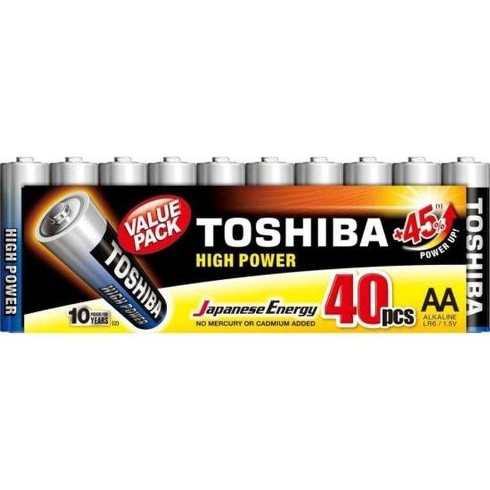 Pilha Alcalina Aa 1,5v Lr6gcp (c/40 Pilhas) Toshiba