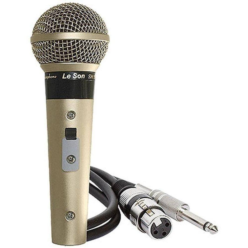 Microfone Profissional Sm58 P4* Champanhe Acompanha Cabo...