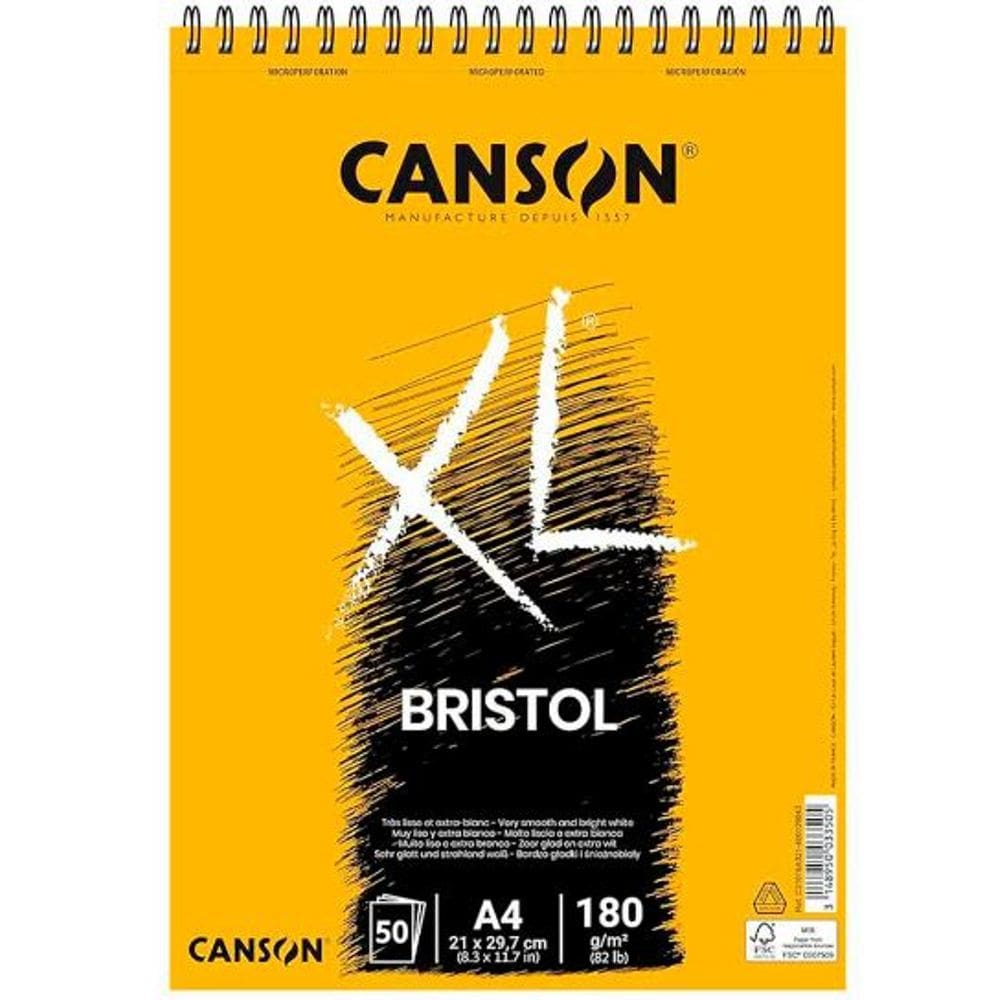 Bloco Bristol XL Canson A4 180g/m² 50 Folhas