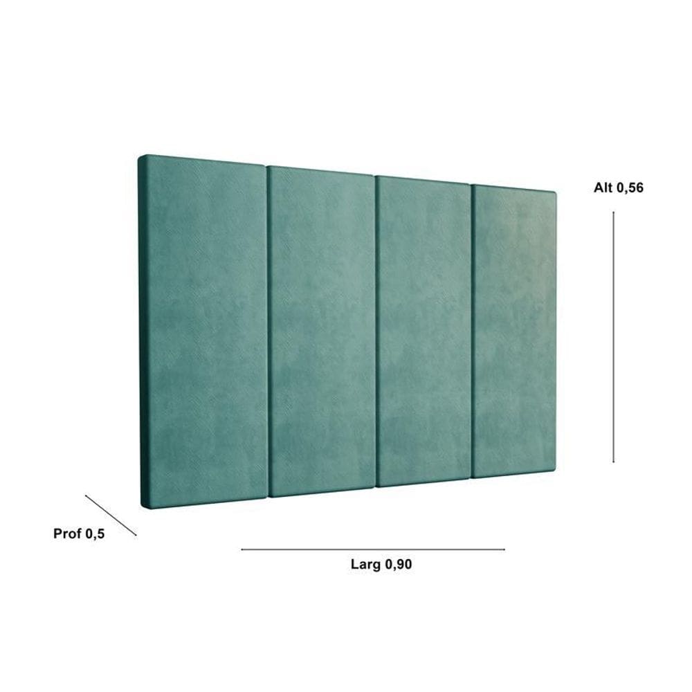 Painel Cabeceira Cama Solteiro 0,90 Million Azul Comprar