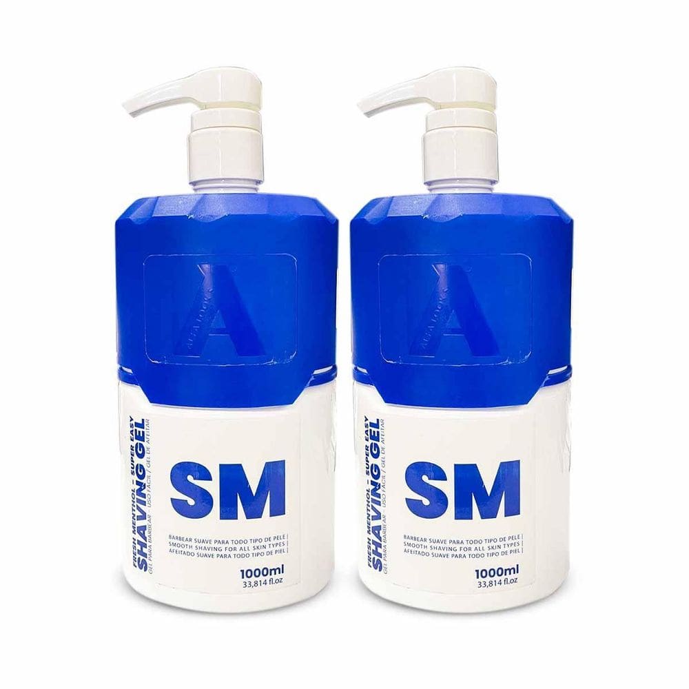 Kit 2X Shaving Gel De Barbear Menthol Sm 1000Ml Alfa Look`S