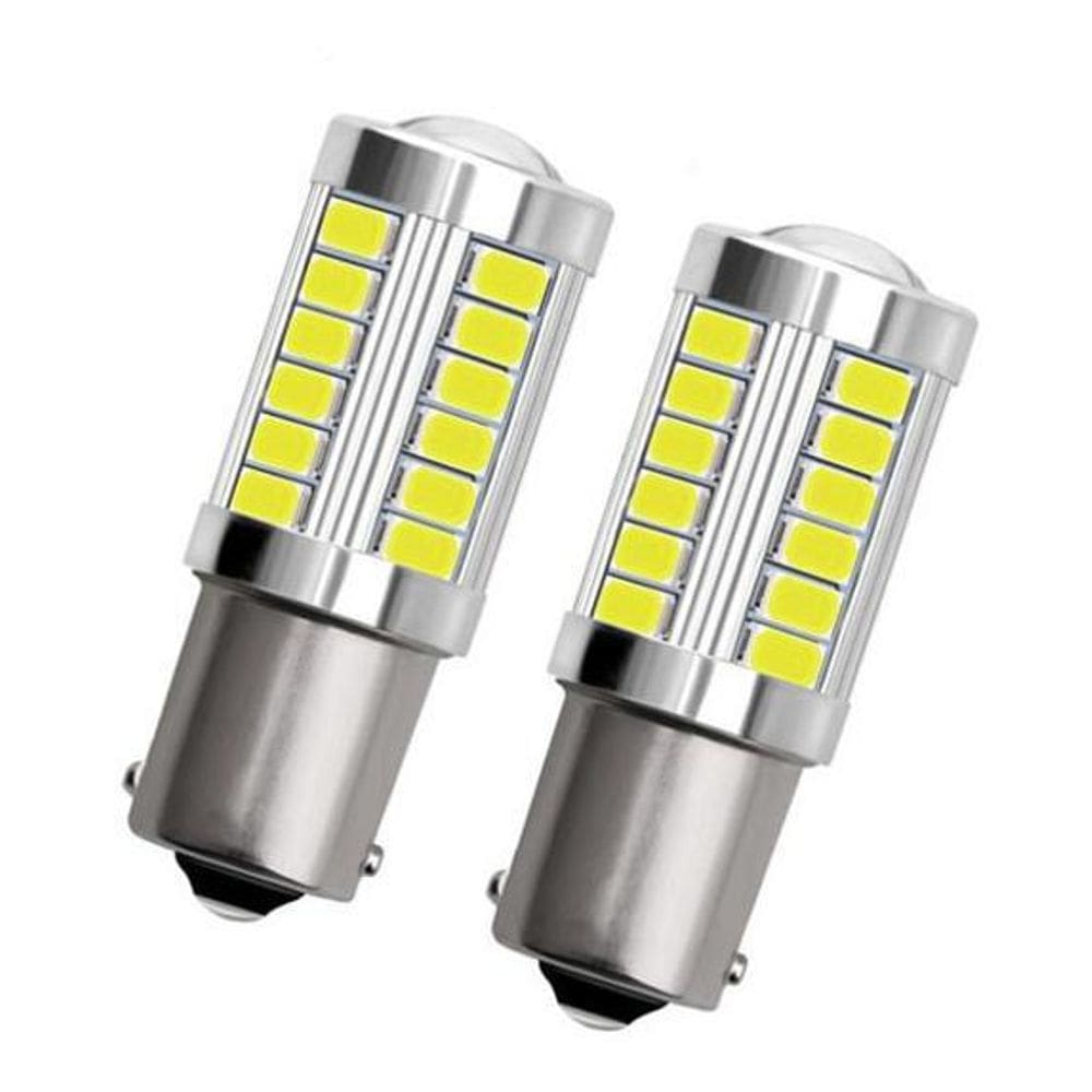 Lâmpada de Led Lanterna Freio 33 Leds 1 Polo Branco 12V
