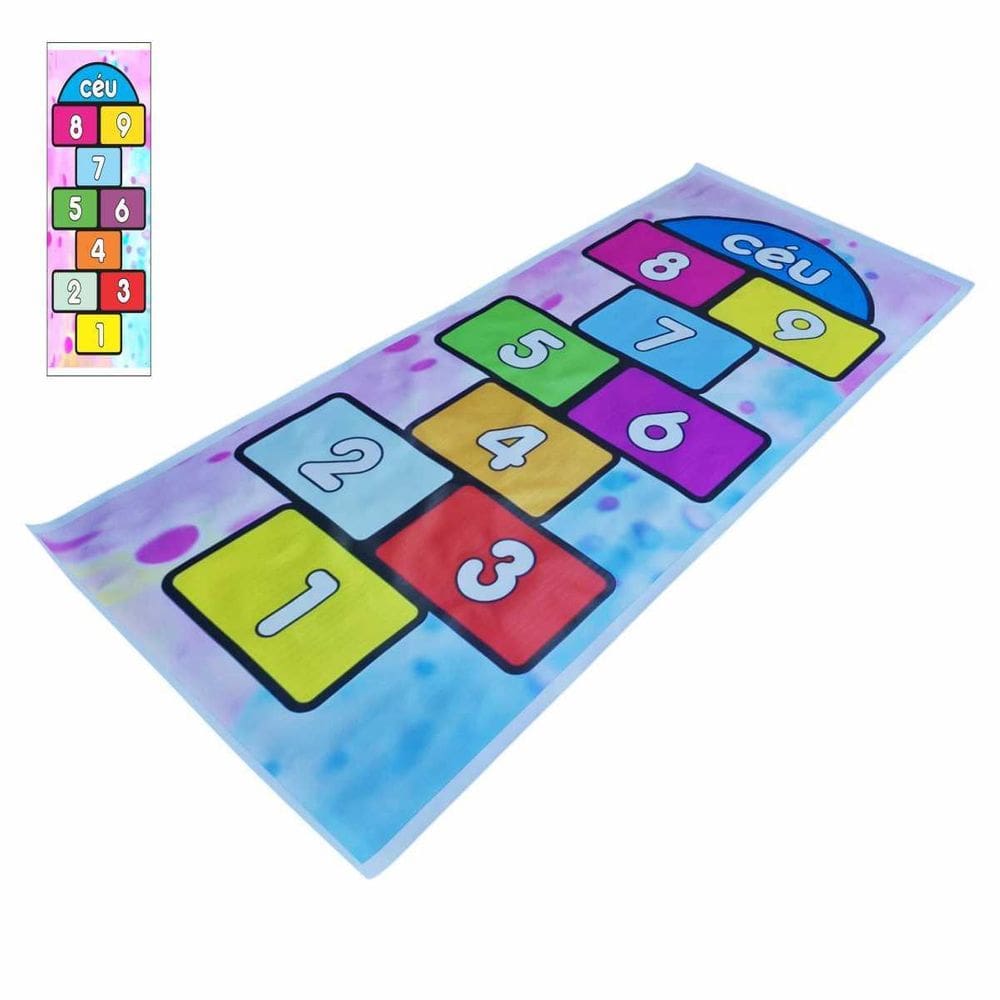 Tapete Infantil Amarelinha Brincadeira Kids Pedagogico Rzaz
