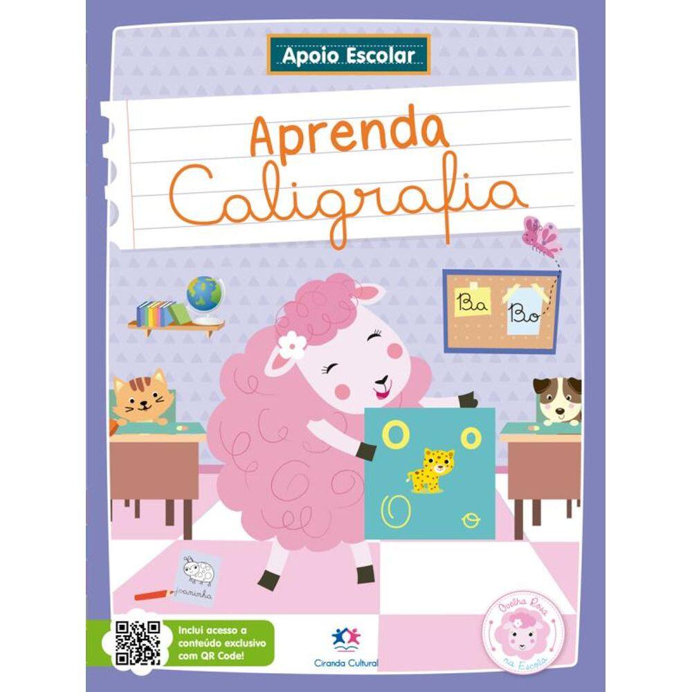 Apoio Escolar - Aprenda Caligrafia: Ovelha Rosa na Escola