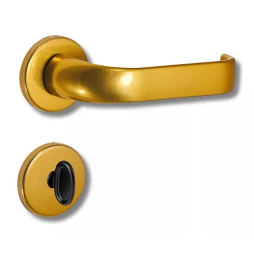 Fechadura Porta Banheiro Dourado Fosco Luna Arouca 40Mm Red