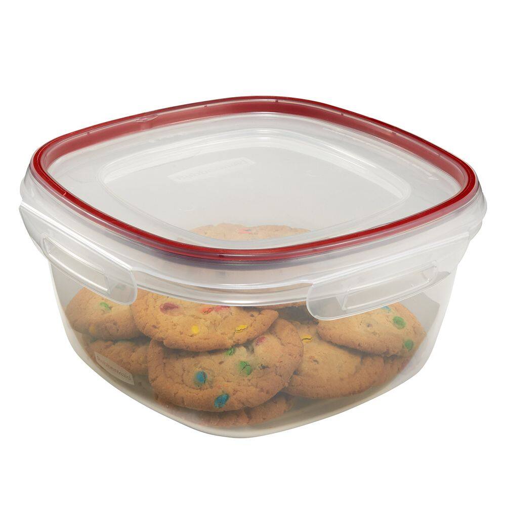 Recipiente de armazenamento de alimentos Rubbermaid Lock-Its 14 Cup Racer Red