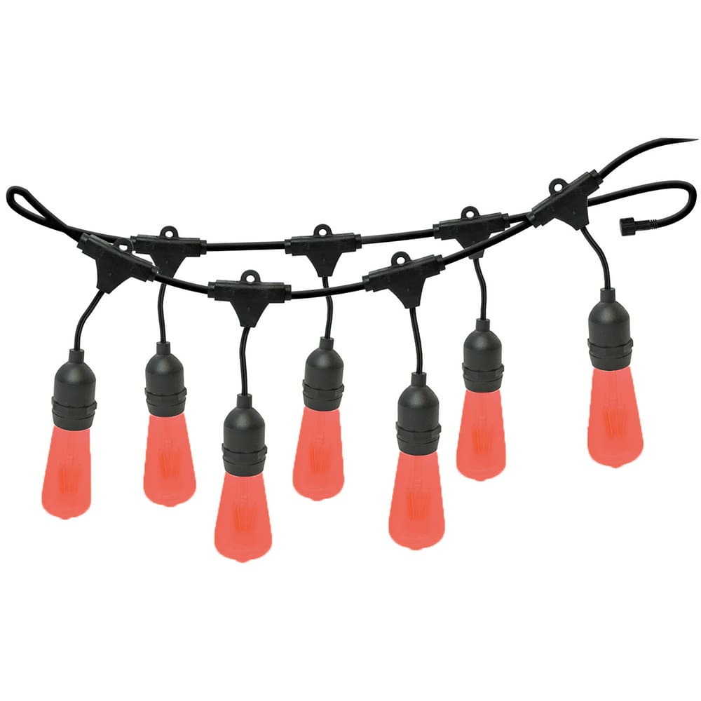 Varal de Luzes 20M Bivolt com 20 Lâmpadas Vermelho 127v Foxlux