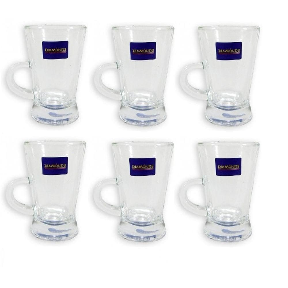 Conjunto de Xícaras de Vidro 150ml 6Pçs N2445033 - Quanhe