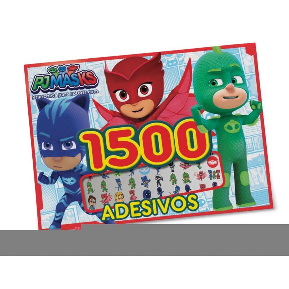 PJ Mask - Prancheta para colorir com 1500 adesivos
