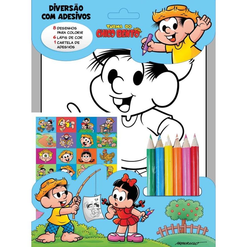 Turma do Chico Bento Diversão com Adesivos