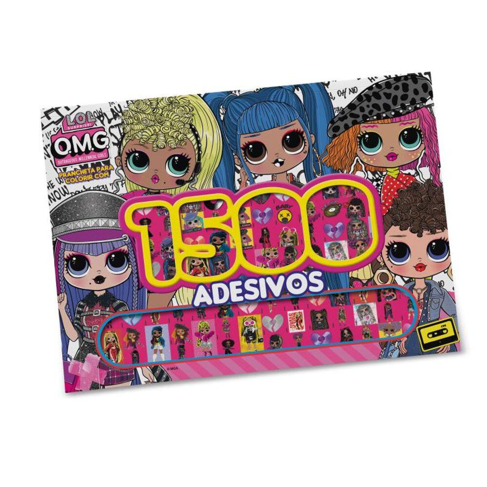 LOL Surprise - OMG prancheta para colorir com 1500 adesivos