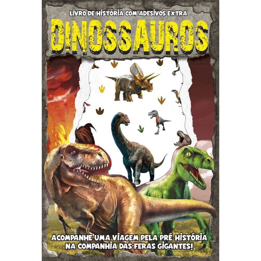 Dinossauros - Livro de história com adesivos extra
