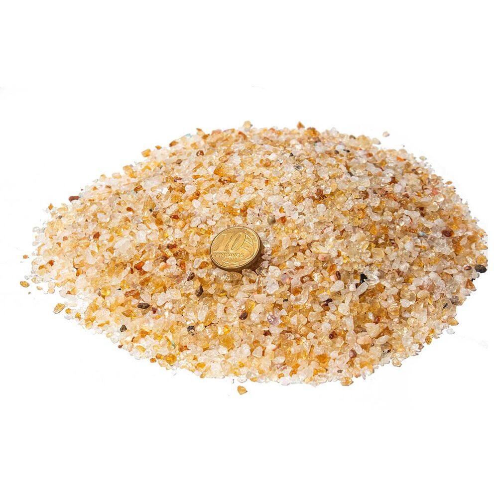 500g Citrino Rolado Areia Pedra Natural 1 a 6mm Tipo B