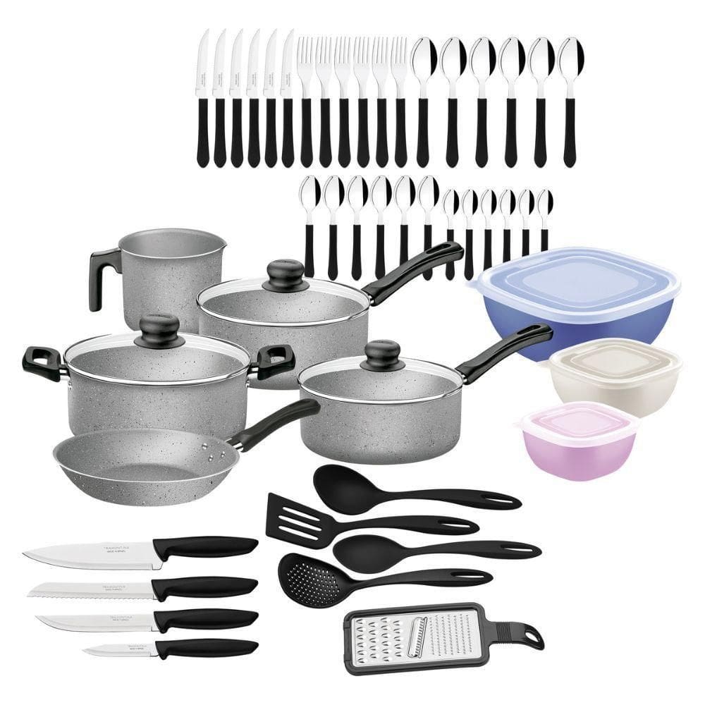 Kit Cozinha Tramontina 47 Peças Cinza