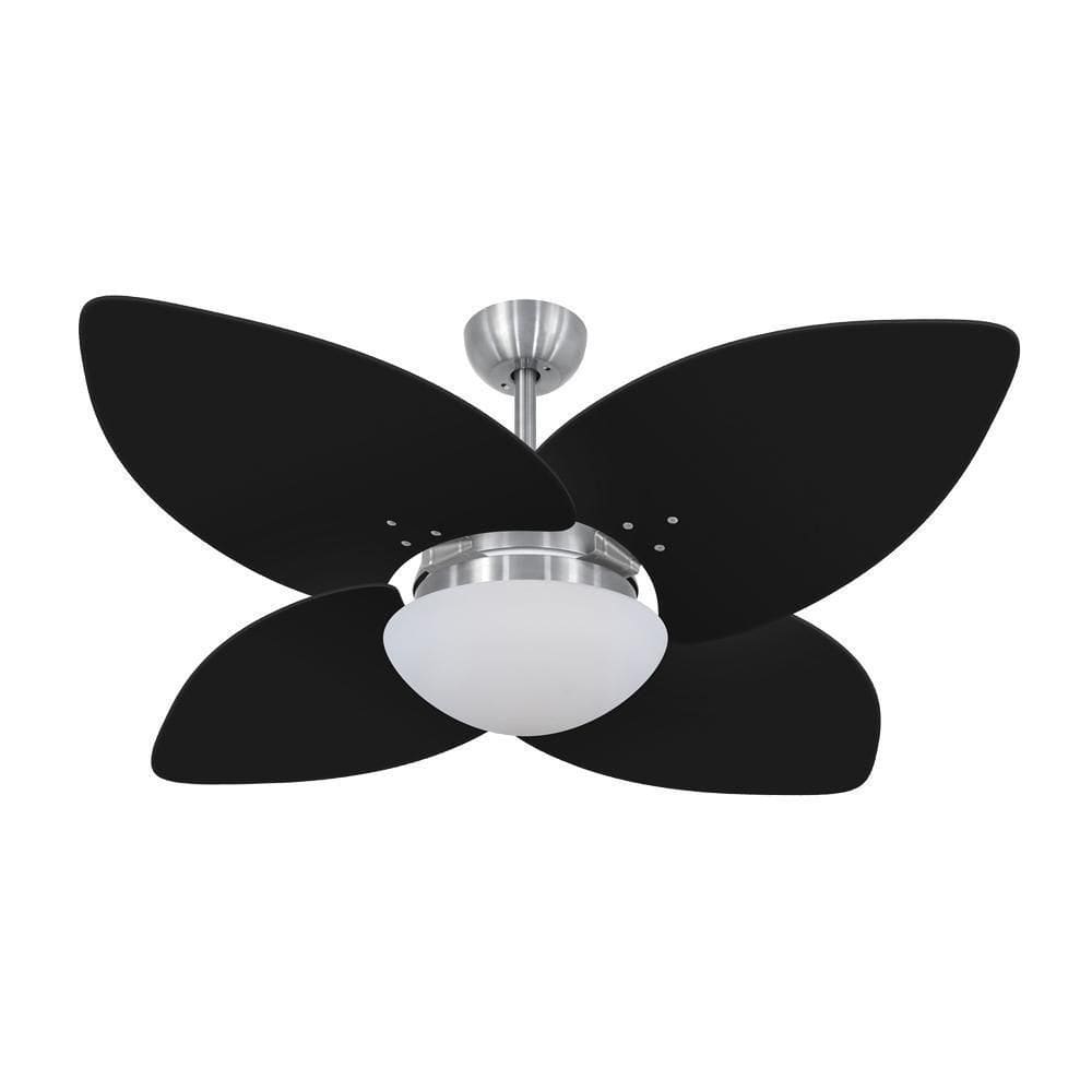 Ventilador De Teto Kovalski Escovado 4 Pás Preto 220V