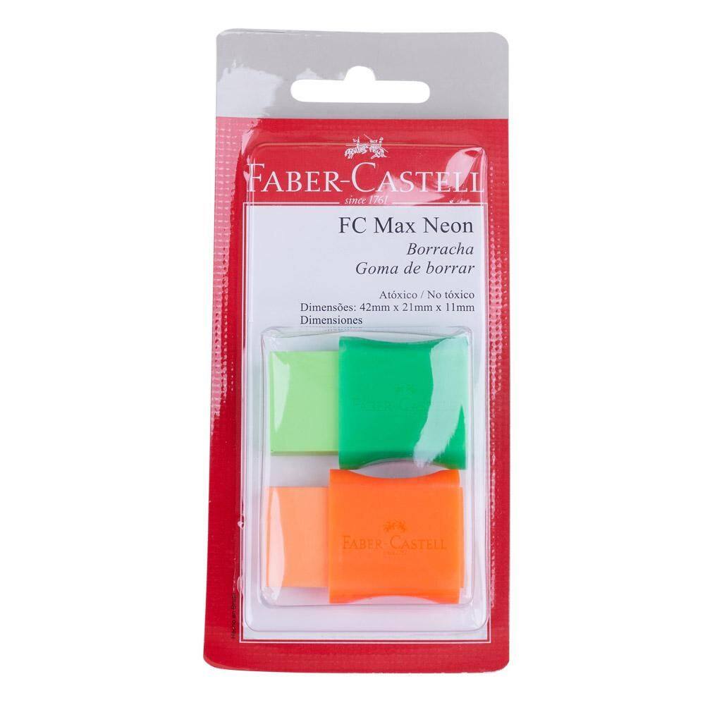 Borracha Faber Castell com 2 Unidades Max Neon