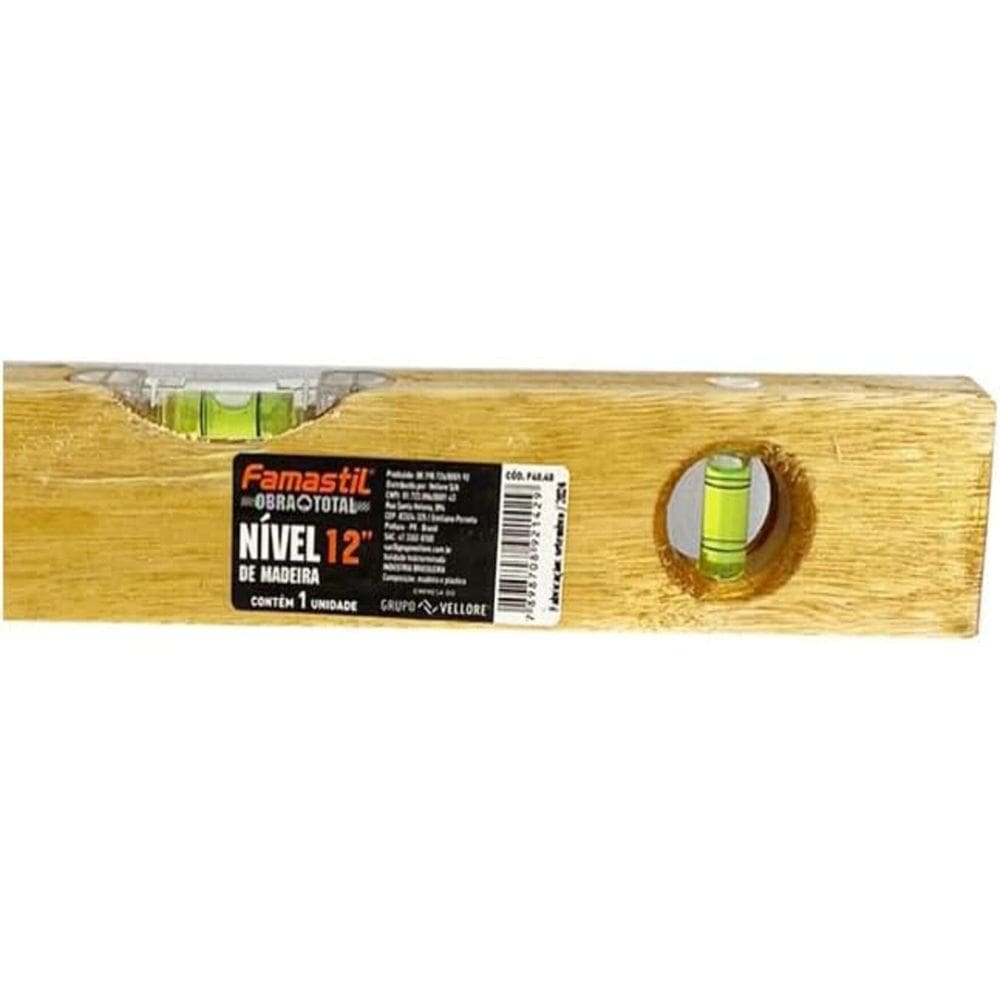 Nível de Madeira 12” 31cm Famastil