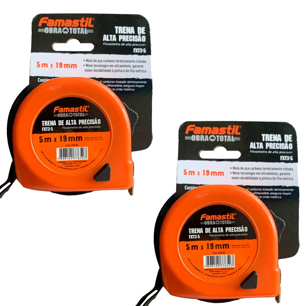 Kit 2 Trenas de Alta Precisão 5M X 19Mm Famastil