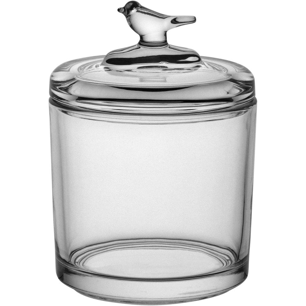 POTICHE DECORATIVO BOMBONIERE REDONDO HOME&CO COM TAMPA ECO CRYSTAL 25x18x18cm TRANSPARENTE