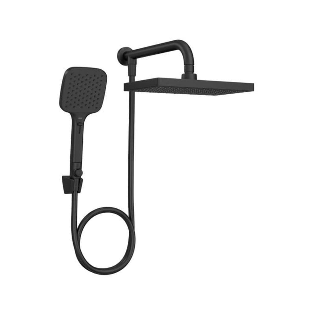 Chuveiro Quadrado De Parede Com Desviador Multijatos Flex Max Black Matte Deca