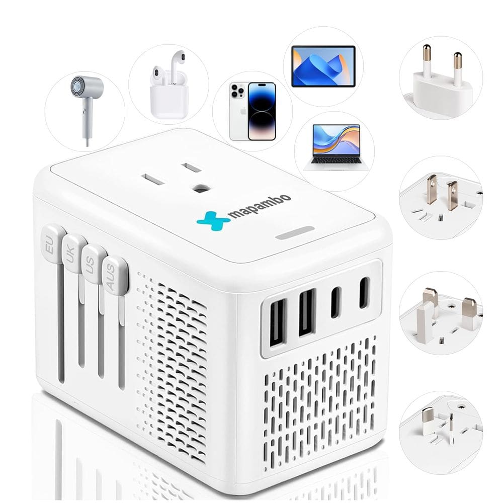 Conversor de tensão Mapambo 220V a 110V para secador de cabelo com USB