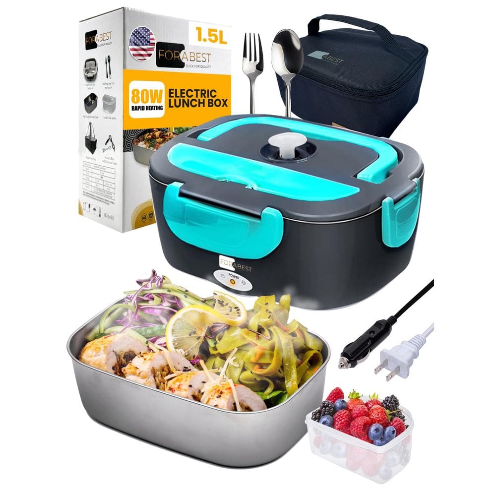 Lancheira elétrica FORABEST 80W 1.5L em aço inoxidável