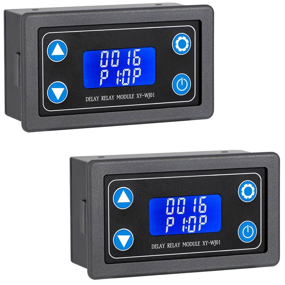 Relé de atraso de tempo DROK DC 6-30V Timer 0,01s-9999min 2 unidades
